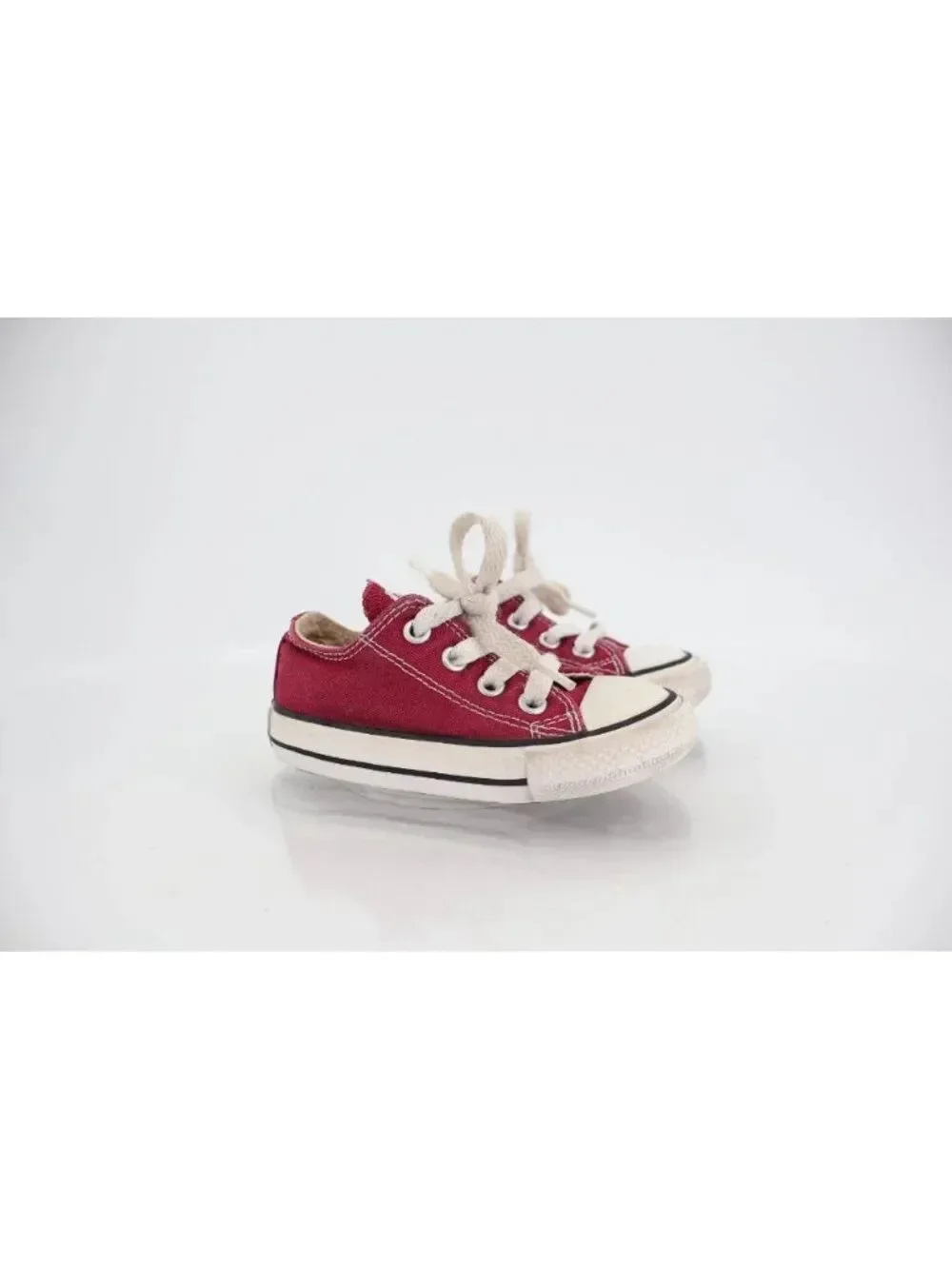 Converse Chuck Taylor All Star Double Tongue Low Top Toddler Size 5 Red Girl